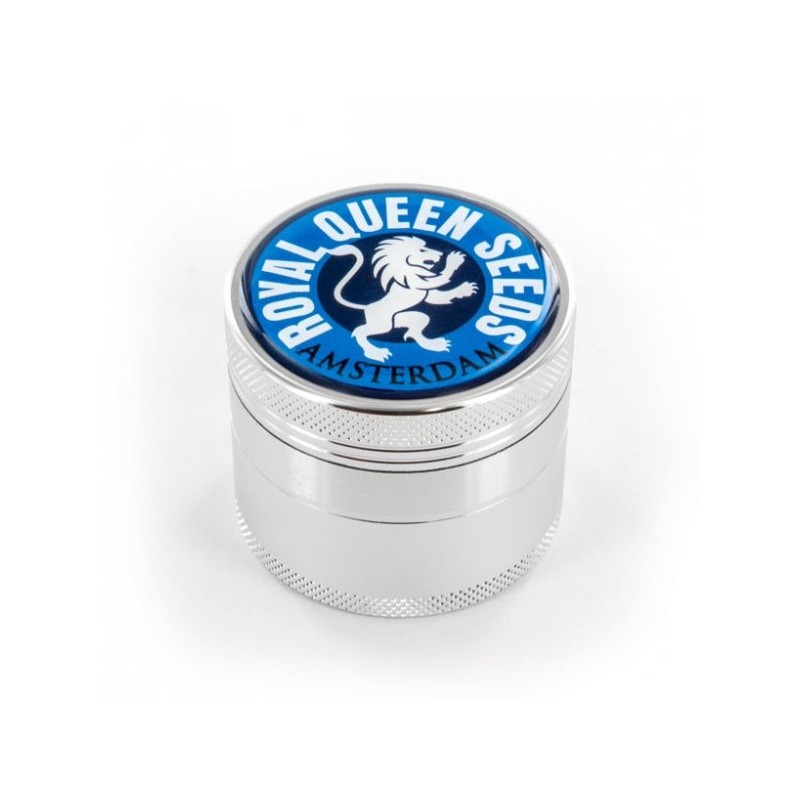 Grinder de Aluminio con filtro y logo RQS - 4 piezas - 47mm - Azul