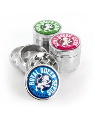 Grinder de Aluminio con filtro y logo RQS - 4 piezas - 47mm - Rojo